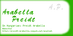 arabella preidt business card